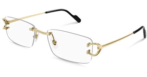 cartier gold glasses mens|cartier rimless eyeglasses for men.